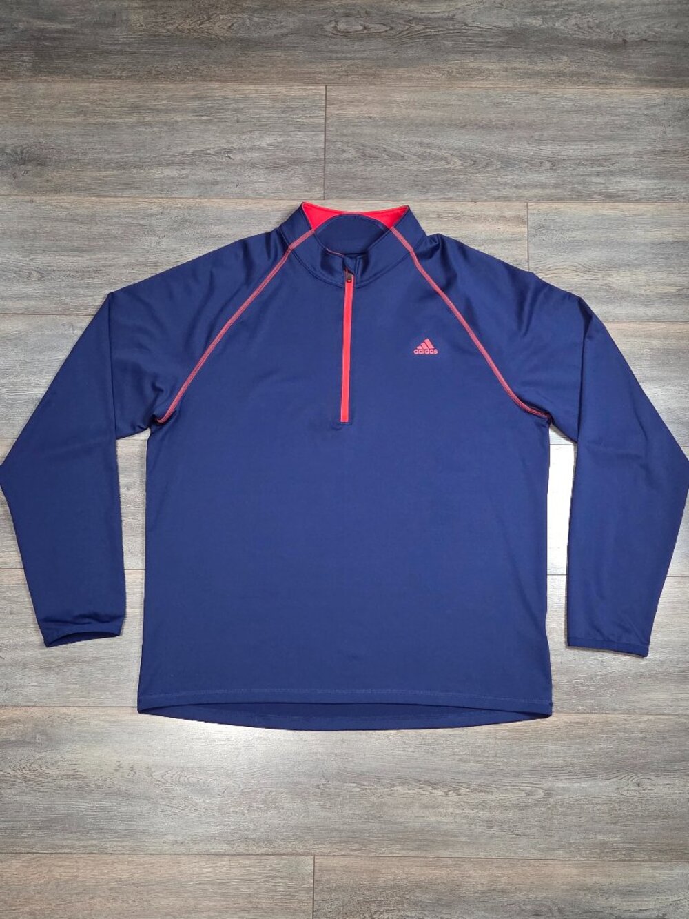 Adidas Golf 1/4 Zip Pullover Men's Large Lightweight Blue